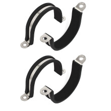 40mm Stainless Steel Rubber Lined U Clamp for Boats and Vehicles, Heavy Duty Pipe Hose Clip 4pcs