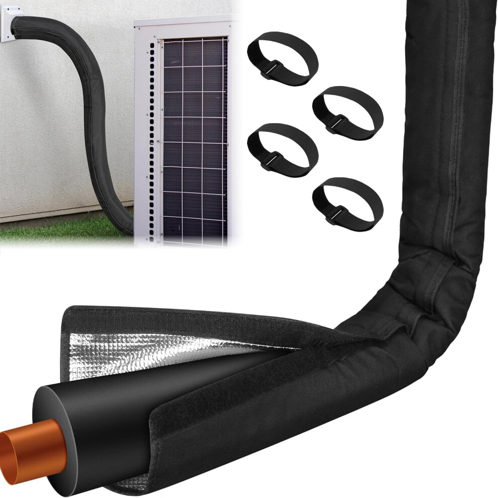 Hvac Pipe Insulation Cover 72X10.2in With Triplelayer Weatherproof Uv Protection For Outdoor Ac 9094768197592