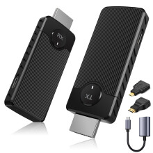 Wireless HDMI Transmitter and Receiver 1080P Full HD Streaming Kit Long Range Plug and Play for TV Laptop Projector Black