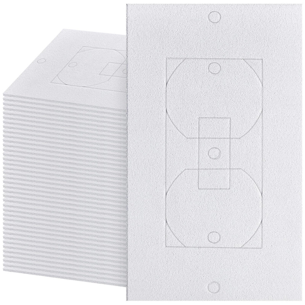 Outlet Insulation Pads 30 Pack Draft Sealers For Outlets Energy Saving Universal Fit White 9187378082966