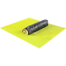 Silicone Sushi Rolling Mat Bamboo Imitation, Easy Clean, No Mildew, Portable Hand Roll Sushi Tool for Japanese Cuisine