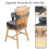 Assento Elevatório para Cadeira de Cozinha - Assento Elevatório para Mesa de Jantar - Assento de Jantar com Alças Ajustáveis 4