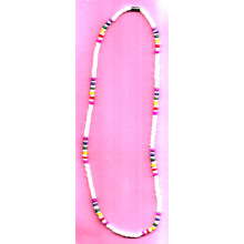 Shell Choker Necklace 18 Inch Natural Rainbow Clam Shell for Teen Girls Beach Style