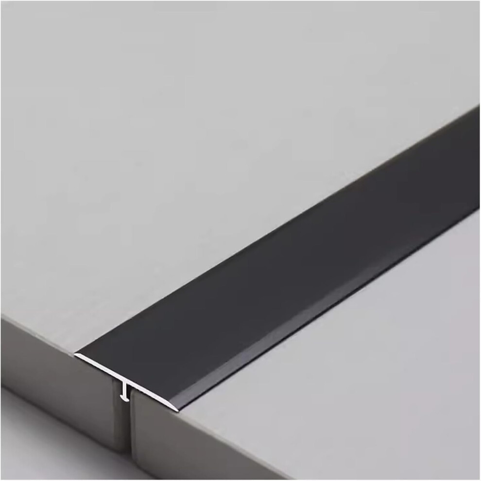 Aluminum Floor Transition Strip Door Threshold 4Cm Wide Black Tmolding For Laminate And Tile 33In 9187378083277