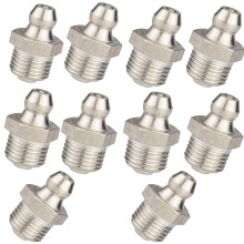 M12 Hydraulic Grease Fitting Kit 10Pcs Straight Zerk Nipple Steel Corrosion Resistant