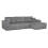 Azzuro Right Corner Sofa Grey Fabric 1