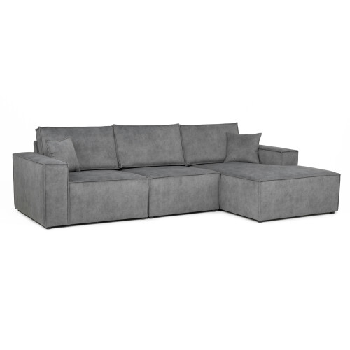 Azzuro Right Corner Sofa Grey Fabric