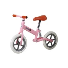 HOMCOM 12-inch Children's Balance Bike Pedal-Free Bicycle with EVA Tyres Adjustable Seat Gift for Boys and Girls Pink