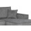 Azzuro Right Corner Sofa Grey Fabric 7