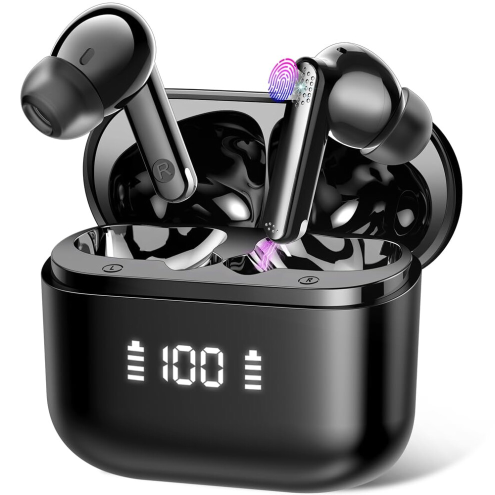 Translation Earbuds With Realtime Translation 164 Languages Bluetooth 5.3 Noise Cancelling 48H Battery Black 9187378084946