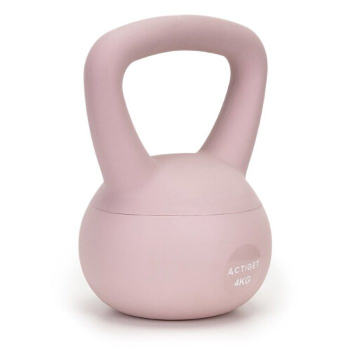 Kettlebell - SPRINGOS - 4 kg - Soepel - Ergonomisch - Lichtroze