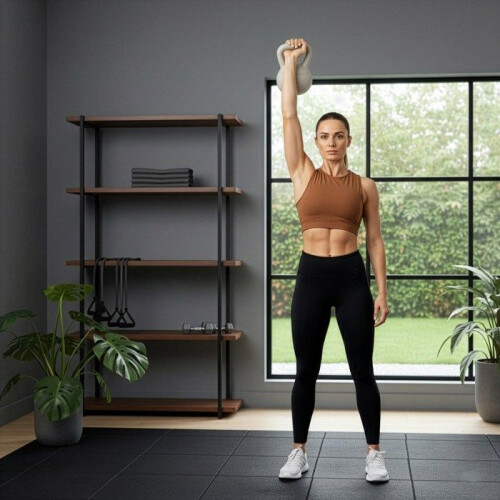 Kettlebell - SPRINGOS - 10 Kg - Macio - Ergonômico - Bege 2