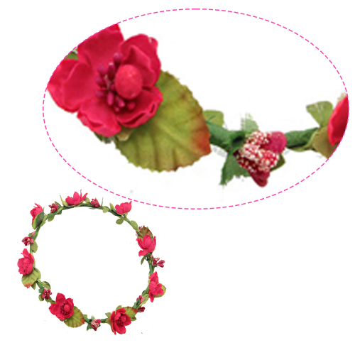 Εξαιρετικό χειροποίητο στέμμα λουλουδιών, ρομαντικό σχέδιο λουλουδάτο στεφάνι 2
