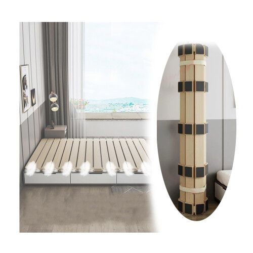 Solid Pine Wood Bed Slats Under Mattress Support Board Foldable Base 53x78.7in 135x200cm