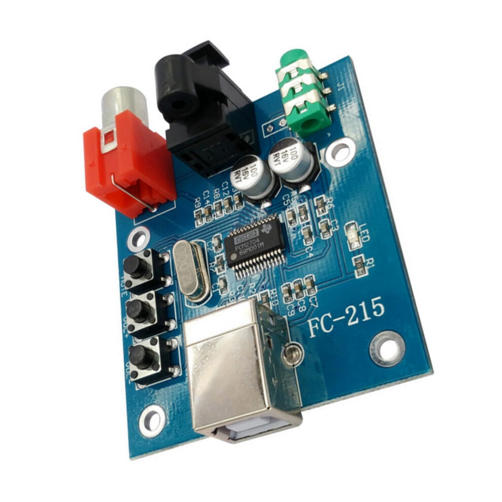 Usb Sound Card With Pcm2704 Chipset, External Usb Dac 16Bit 48Khz Hifi Audio Adapter For Pc 9187378086742