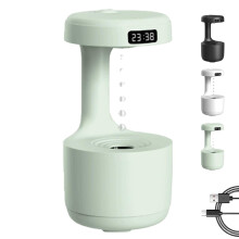 Antigravity Mushroom Humidifier 800ml Heavy Fog LED Cool Mist with Rain Effect for Bedroom Office Green