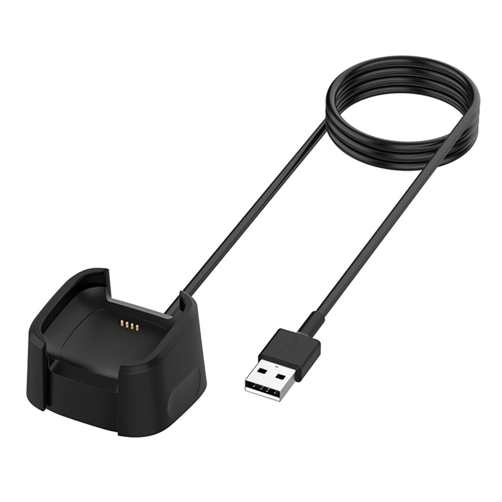 Charger Cradle Dock With Usba Cable Fast Charging Secure Lock 1M For Fitbit Versa 2 Black 9164114441799