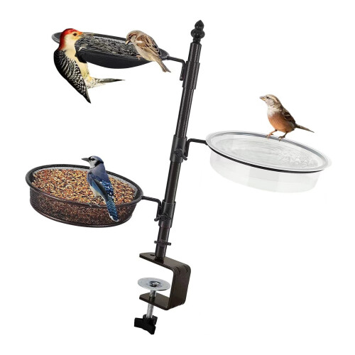 Balcony & Porch Deck Railing Bird Feeder with 2/3-third floor