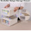 4Pack 19 Quart Stackable Plastic Storage Drawers with Clear Front and Secure Buckle Design 4