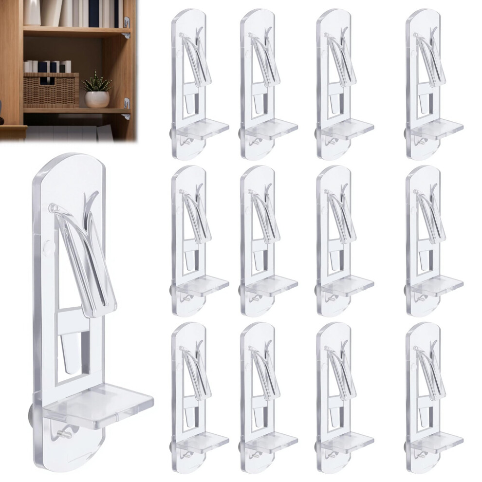20Pcs Clear Self Locking Shelf Support Pegs 5Mm Pins For 3/4 Inch Cabinet And Kitchen Shelves 9187378090909