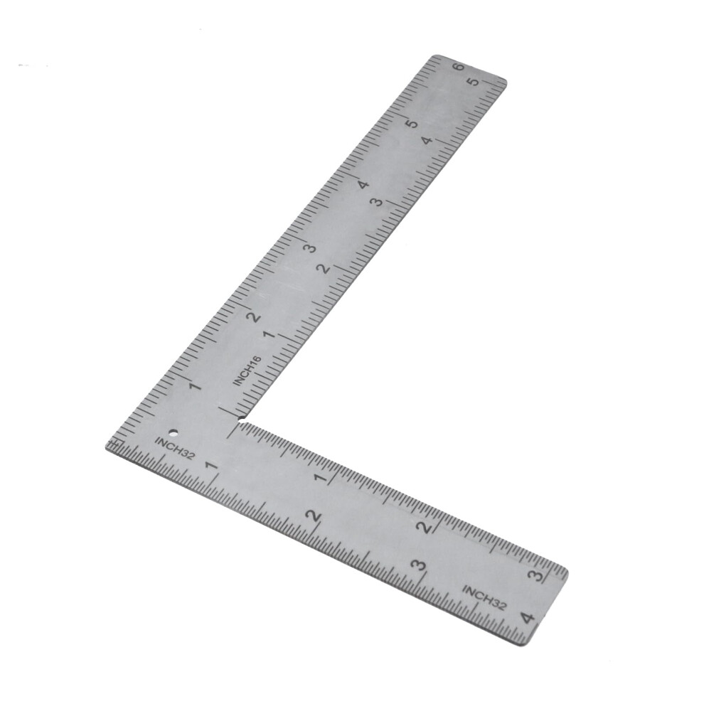 Stainless Steel Carpenter Square 6X4 Inch With Precision Imperial Scale For Woodworking 9187378092019