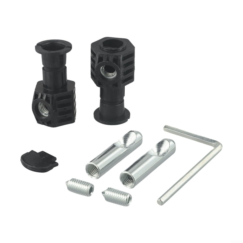 Wall Hung Toilet Fixing Kit With Zinc Plated Stainless Steel Bolts, Secure Prelock, Black 7X4cm 9187378092385