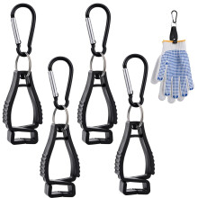 4pcs Glove Holder Clip with Secure Metal Buckle for Belt and Pants, Heavy Duty Work Glove Clips