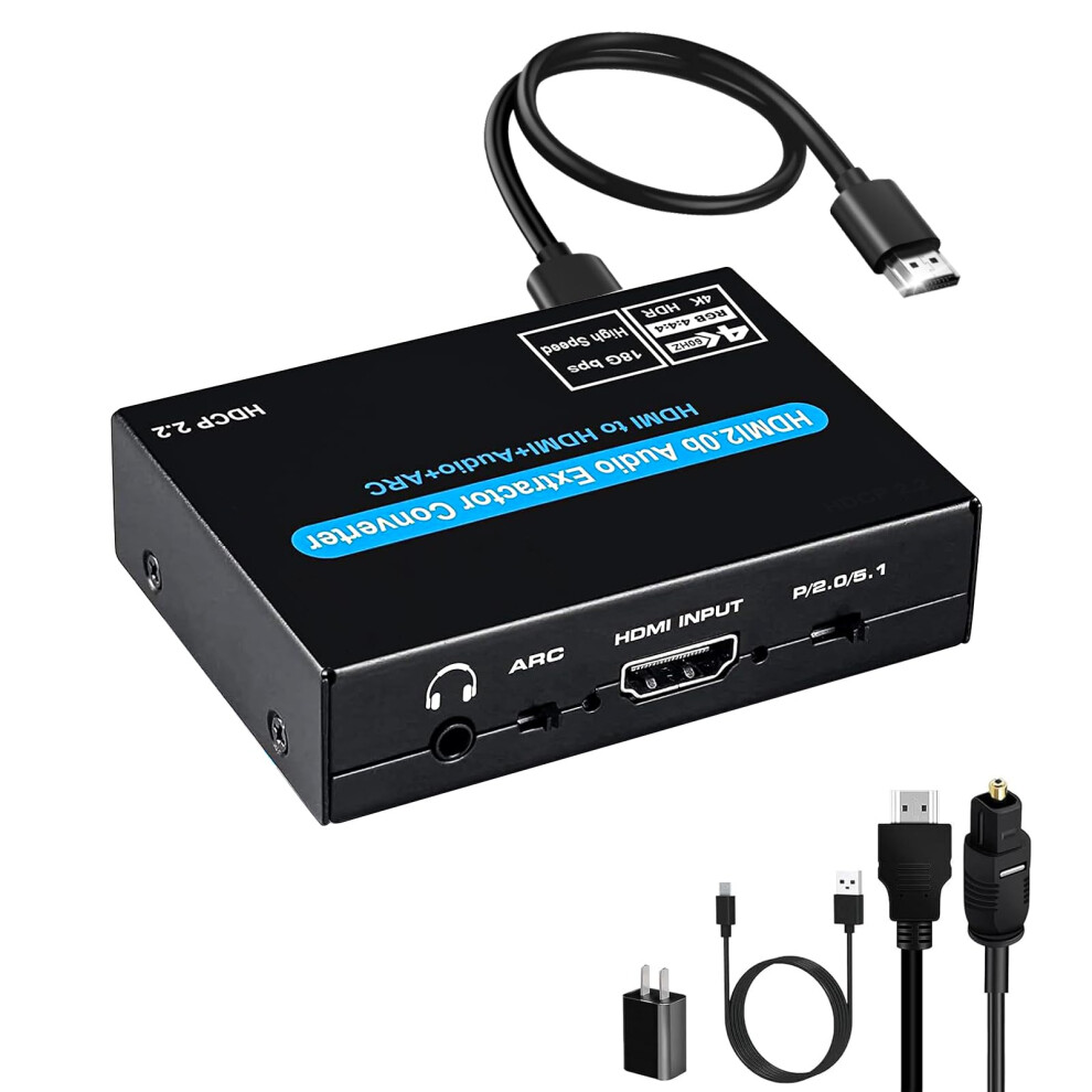 Hdmi Audio Extractor 4K Hdr Arc To Optical And Rca Converter For Hdtv Soundbar Amplifier 9044945413977