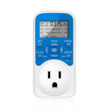 Programmable Timer Outlet with Seconds Setting, 30A Heavy Duty Digital Plug Timer for Pumps