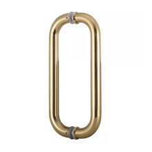 Sliding Barn Door Pull Handle, Heavy Duty Gold Brushed Stainless Steel, Double Side 73cm Grip