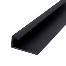 3/8 Inch Black Panel Edge Trim Matte Black Styrene Cap Moulding for Secure Edge Protection Pack of 2