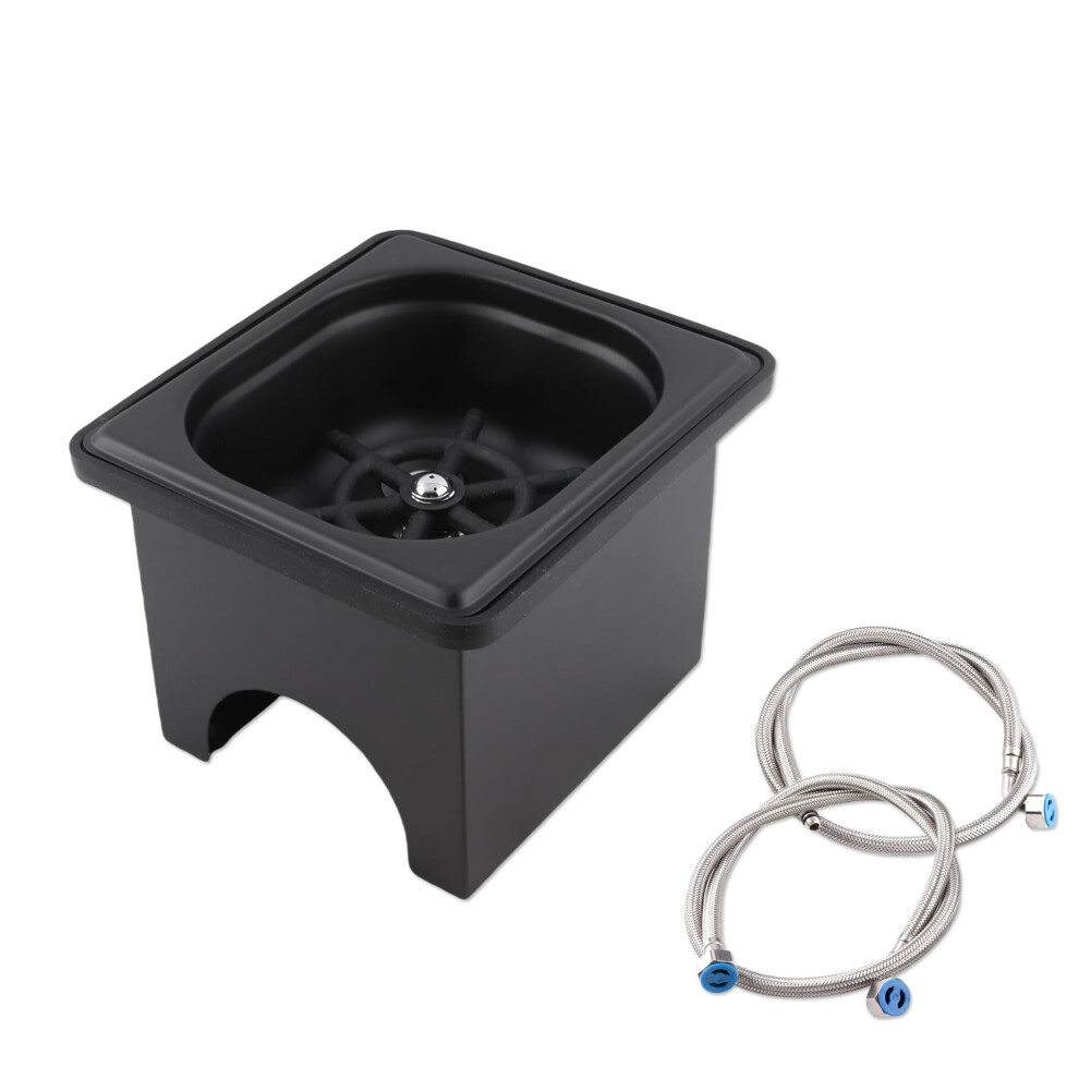 Automatic Stainless Steel Cup Rinser For Kitchen Sink With Drain Tray, Multiangle Fast Cleaning 9187378094044
