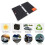 20W Foldable Double-Sided Monocrystalline Solar Panel Charger for Camping 8