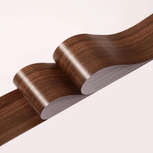 Brown Sandalwood Vinyl Wallpaper Border 8cm x 500cm Self Adhesive Waterproof for Kitchen Walls