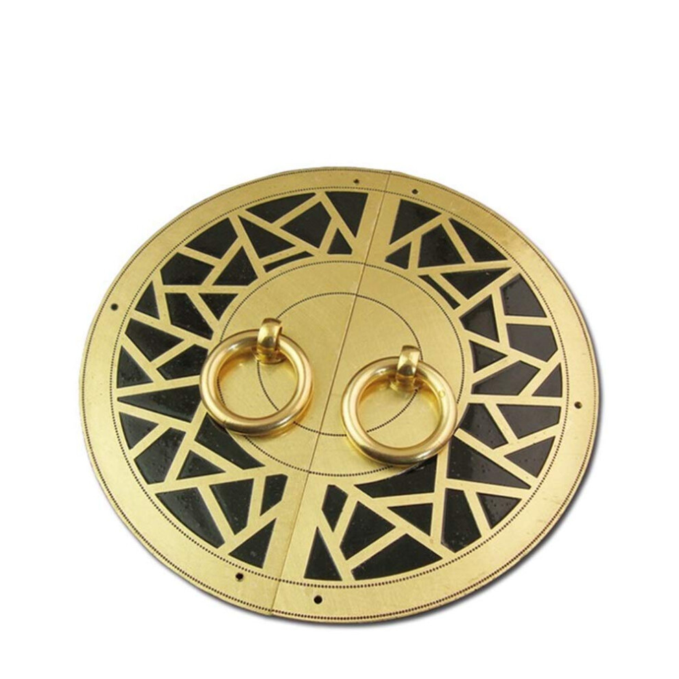 Vintage Brass Cabinet Door Handle Pure Copper Round Drawer Pull For Wardrobe Bookcase 11Cm 14Cm 9187378095300