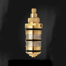 Brass Thermostatic Shower Mixer Cartridge Replacement with AntiScald Safety Lock and Temperature Control