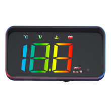 Car HUD Display 12V Windshield Projector MPH/KPH Speed Water Temp Voltage Alarm