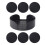 6Pcs 10cm Diameter Silicone Round Drink Coasters-Black 1