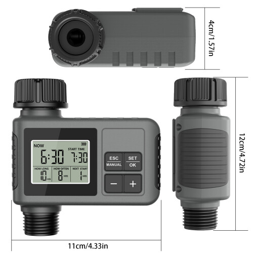 SGW01 Programmable Water Timer Irrigation System, 1 Outlet, IPX5 Waterproof 1