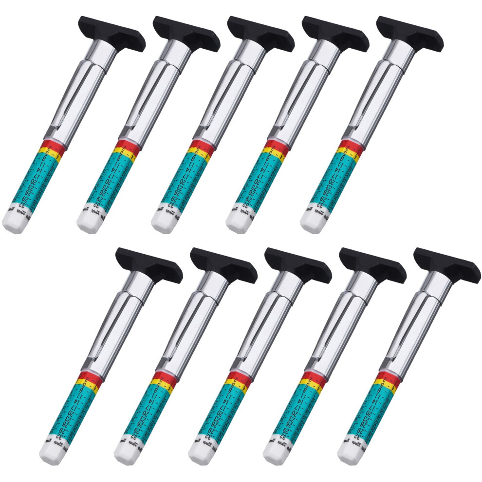 10 Pack Color Coded Tire Tread Depth Gauge With Smart Indicator And Accurate Markings 9187378097328