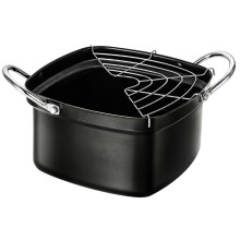 Japanese Deep Cooker with Oil Filter Rack Iron Frying Pot