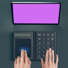 23 Keys Bluetooth Numeric Pad with Touchpad & Calculator, Foldable, Black