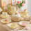 Ceramic Dinnerware Set Microwave Safe Scratch Resistant Underglaze Porcelain Bowl with Handle 5