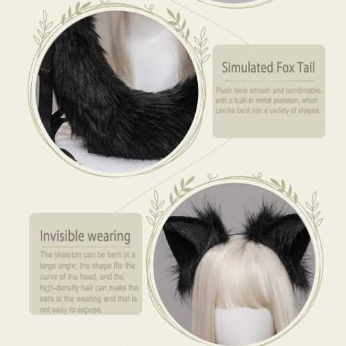 Φουρκέτες από γούνινα ζώα για δημιουργικό styling, στηρίγματα φωτογραφιών με 2