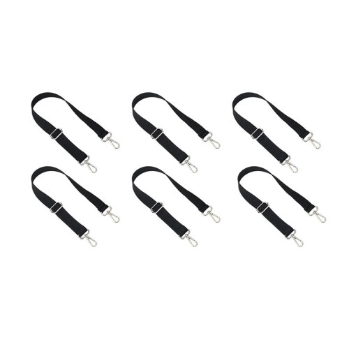 Conjunto de 6 Tiras Elásticas para Patas de Cavalo, com Fechos Giratórios Duplos, Comprimento Ajustável de 60 A 107 cm (24 A 42 Polegadas).