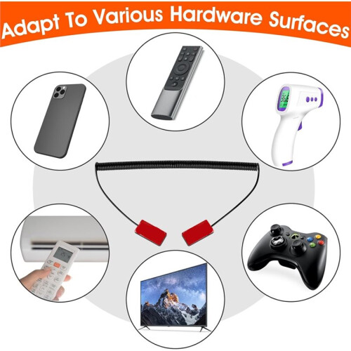 2Pcs Retractable Remote Control Tether Retractable Cable Lock Remote Rescue Remote Leash Remote Control Security Lock 2