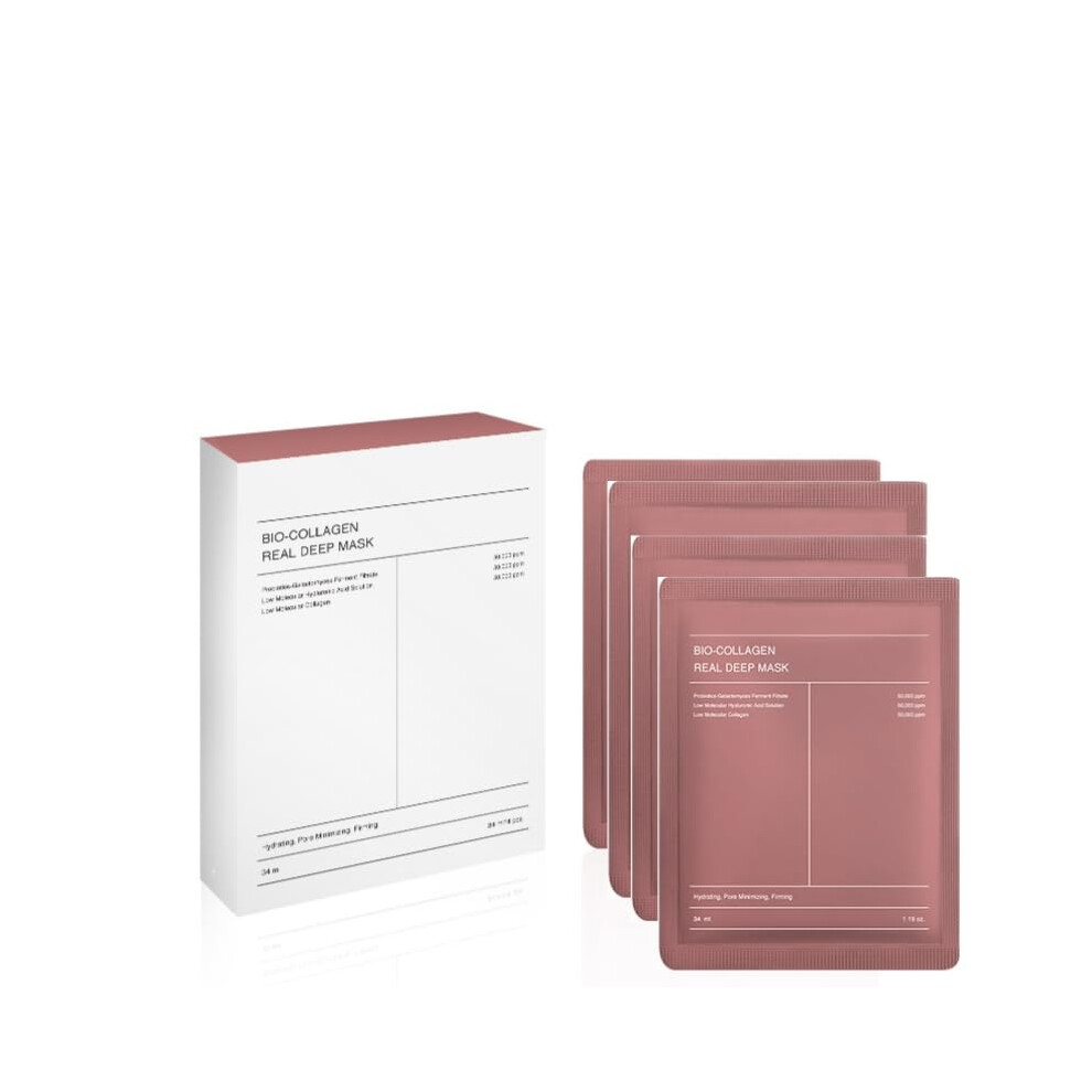 Face Mask 4Pack with Hyaluronic Acid for Deep Hydration, Firming and Overnight Skin Renewal