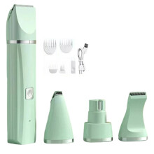 Upgraded Household Pet Shaver 4 in 1 Pet Electric Hair Trimmer Dogs Cat Grooming Clipper Nail Grinder USB Rechargeable