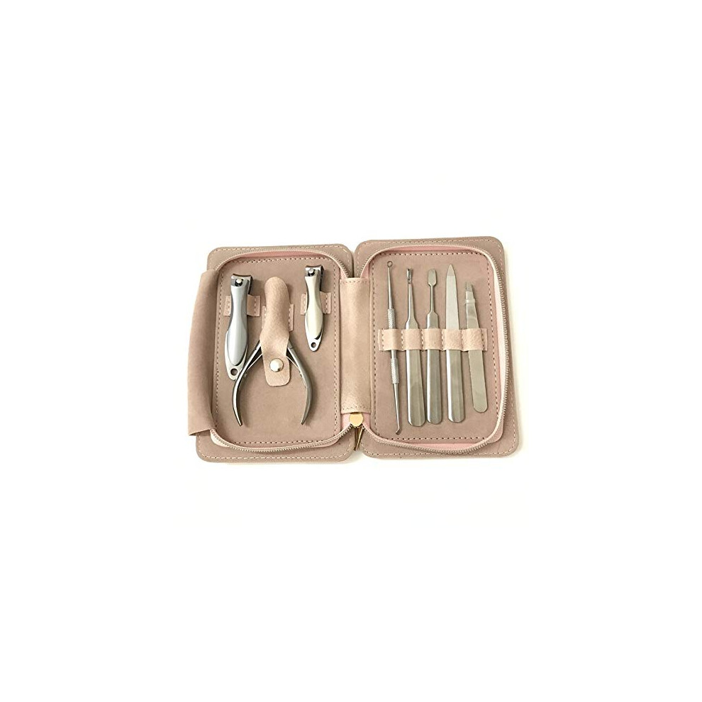 Stainless Steel Nail Clipper Set 8Pcs with Ergonomic Grip for Precise Manicure and Pedicure