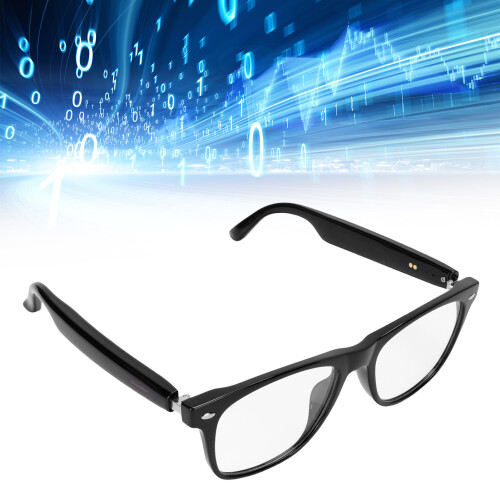 Wireless Smart Glasses with Mic, Speaker, 150mAh Battery Black Frame